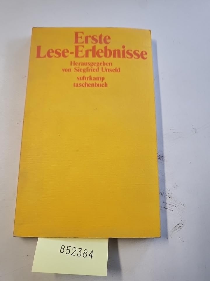 Erste Lese-Erlebnisse (Suhrkamp Taschenbücher) Professional & Reference Books