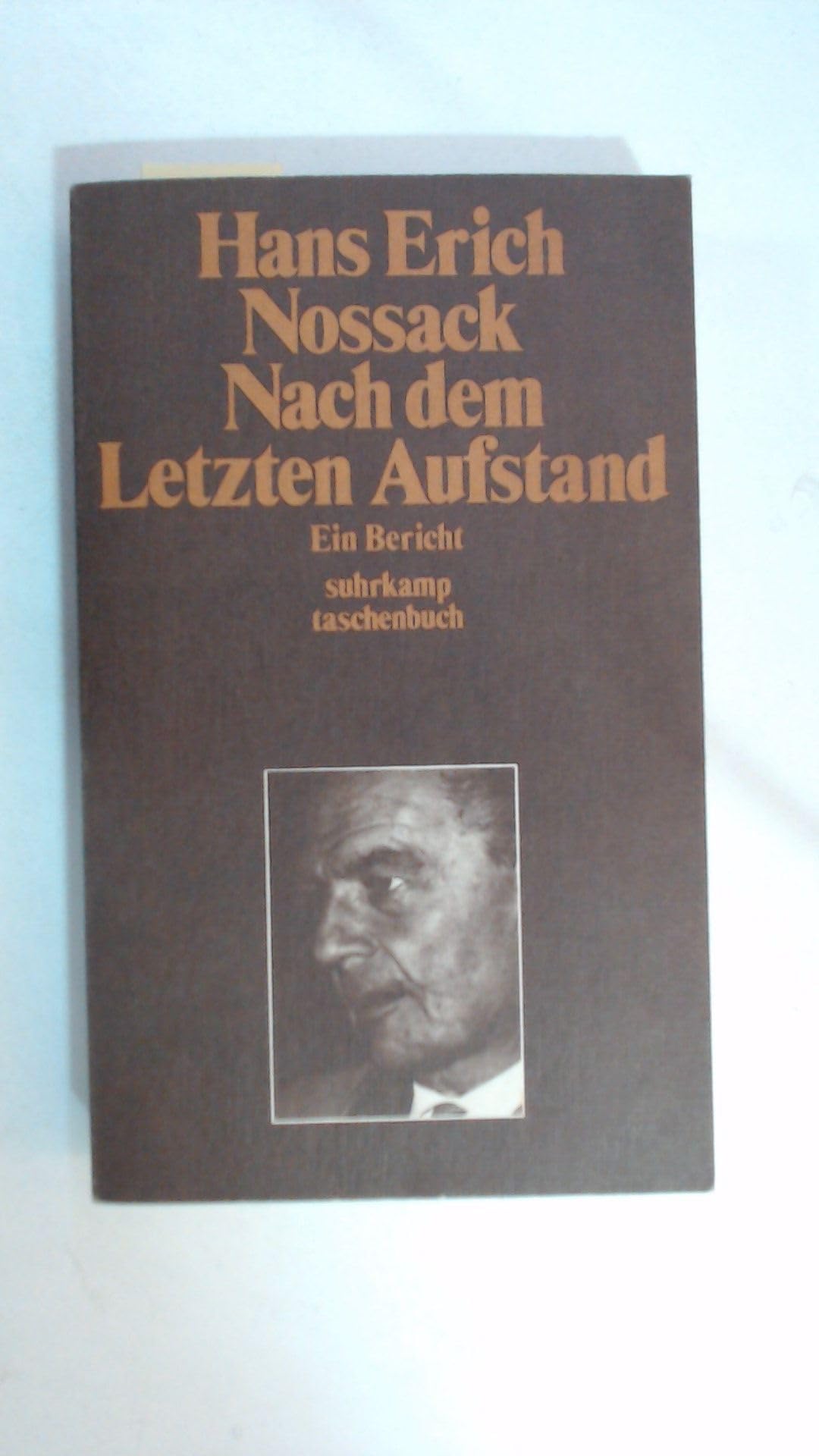 Nach dem Letzten Aufstand: Ein Bericht (suhrkamp taschenbuch) Books