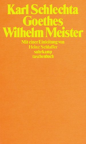 Goethes Wilhelm Meister Professional & Reference Books