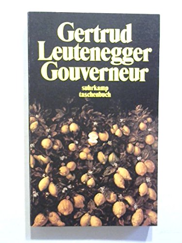 Gouverneur (suhrkamp taschenbuch) Contemporary literature