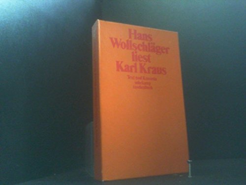 Hans Wollschläger liest Karl Kraus: Text und Kassette (Suhrkamp Taschenbücher) Books