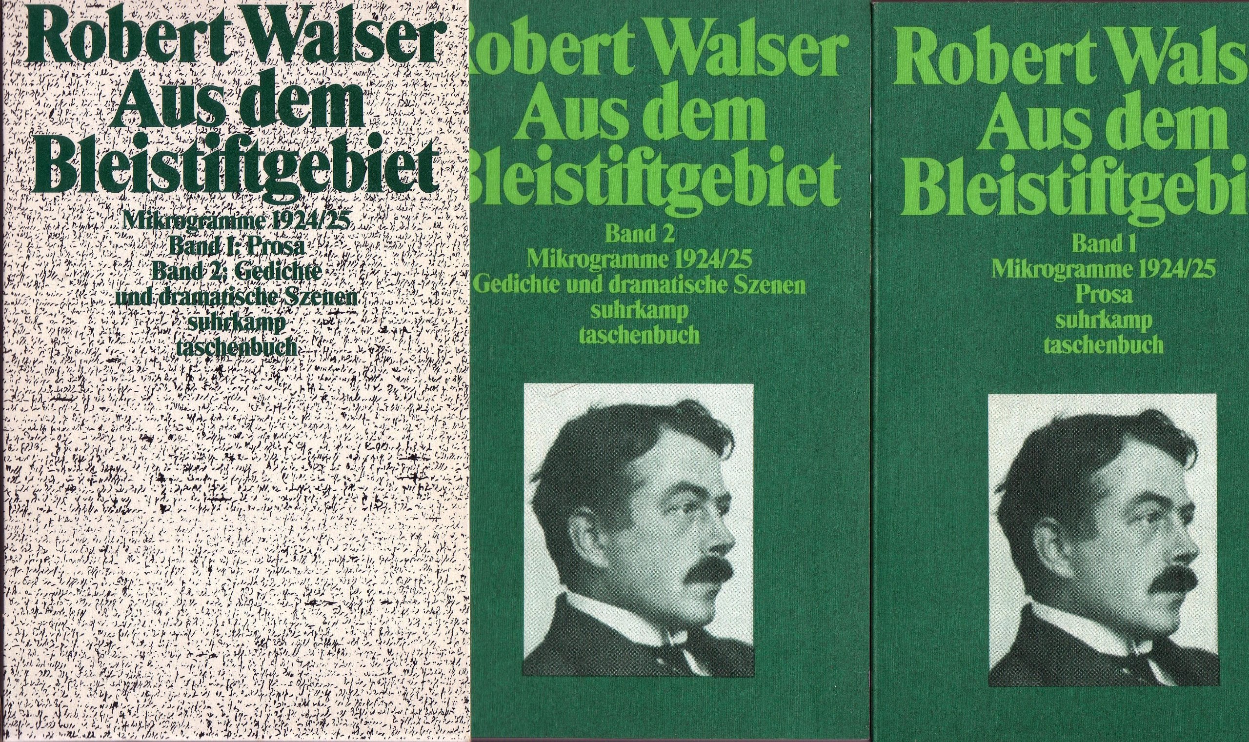 Aus dem Bleistiftgebiet: Band 1: Mikrogramme 1924-1925. Prosa - Band 2: Mikrogramme 1924-1925. Gedichte und dramatische Szenen. Im Auftrag des Robert ... und Werner Morlang (suhrkamp taschenbuch) Books