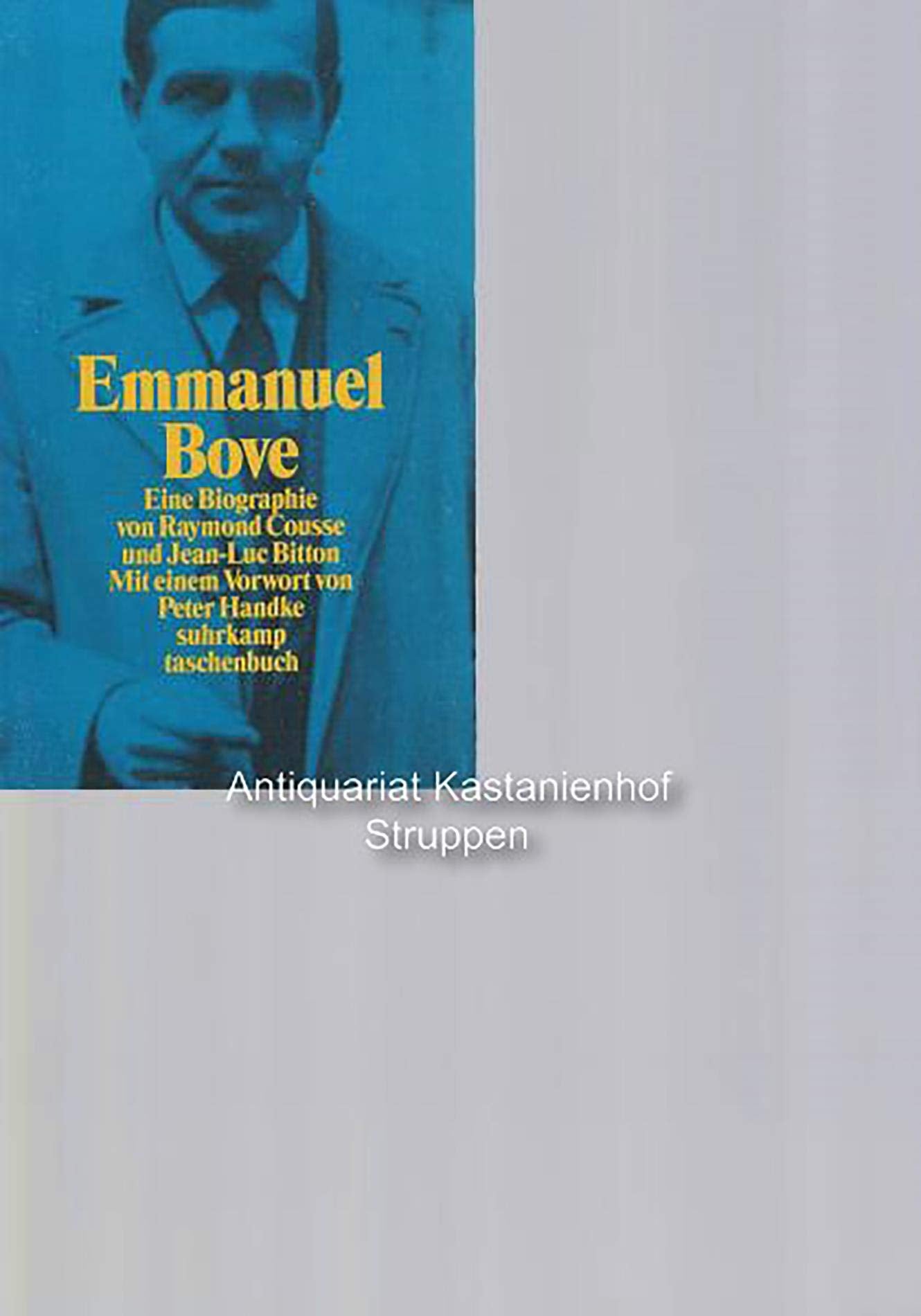 Emmanuel Bove: Eine Biographie (suhrkamp taschenbuch) Art & Literature