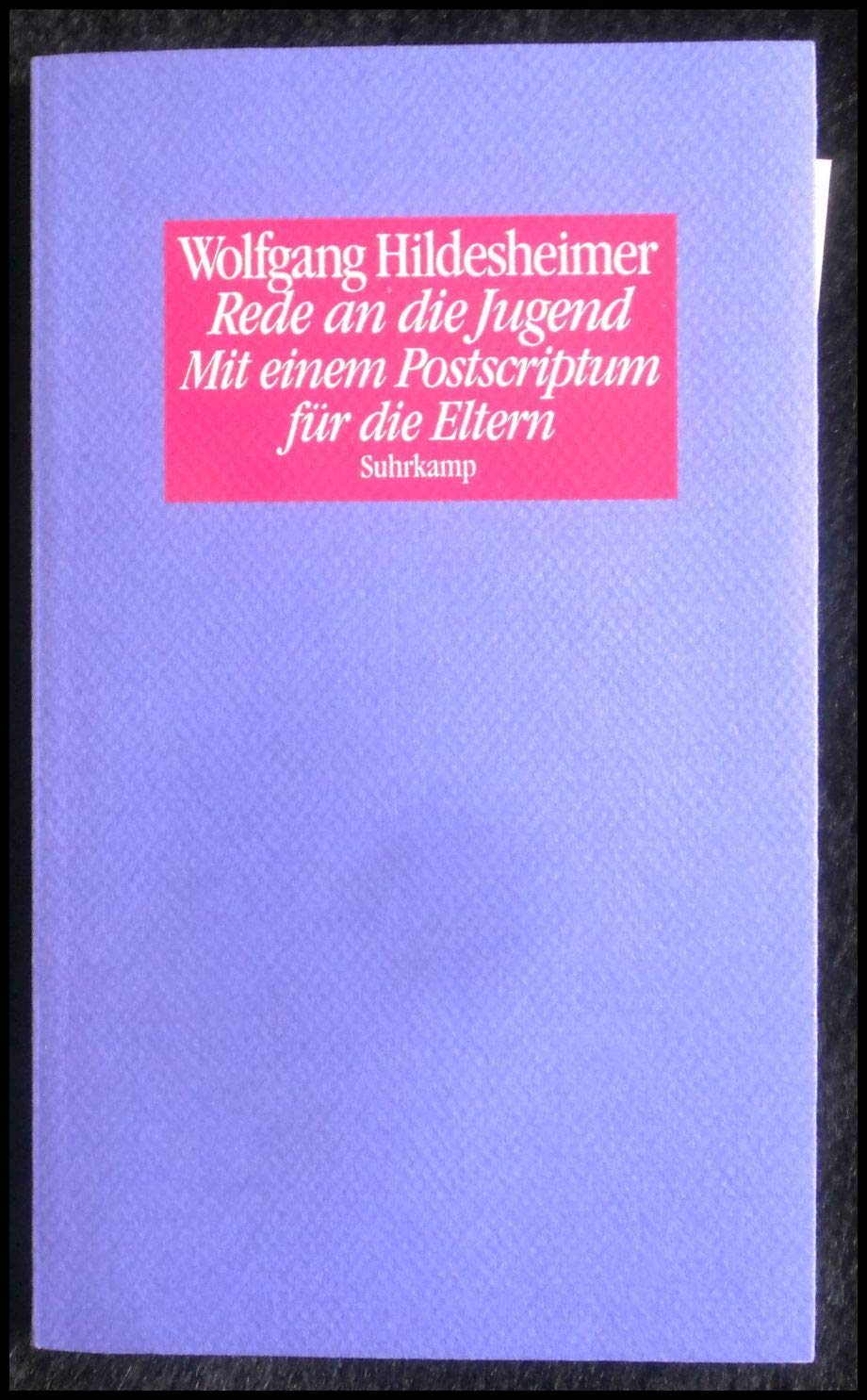 Rede an die Jugend: Mit einem Postscriptum für die Eltern. Nachw. v. Christiaan L. Hart Nibbrig Contemporary literature