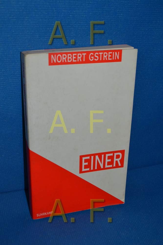 Einer: Erzählung (Literatur heute / Rotes Programm Suhrkamp) Contemporary literature