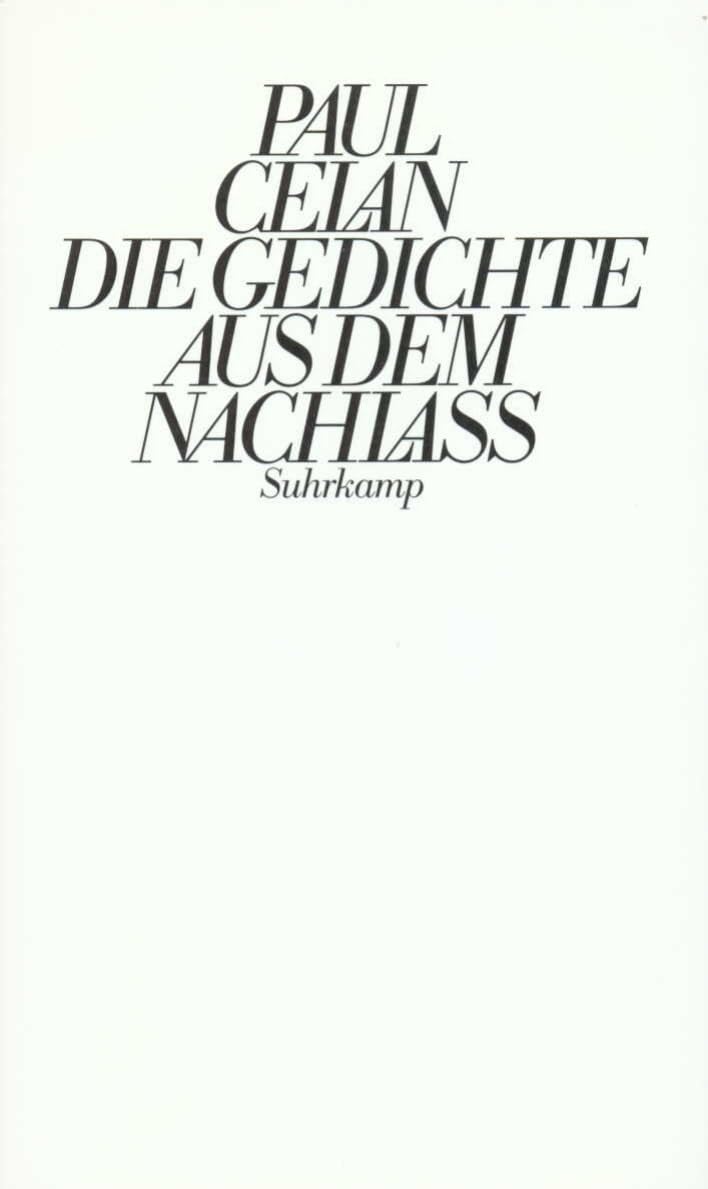 Die Gedichte aus dem Nachlaß Poetry