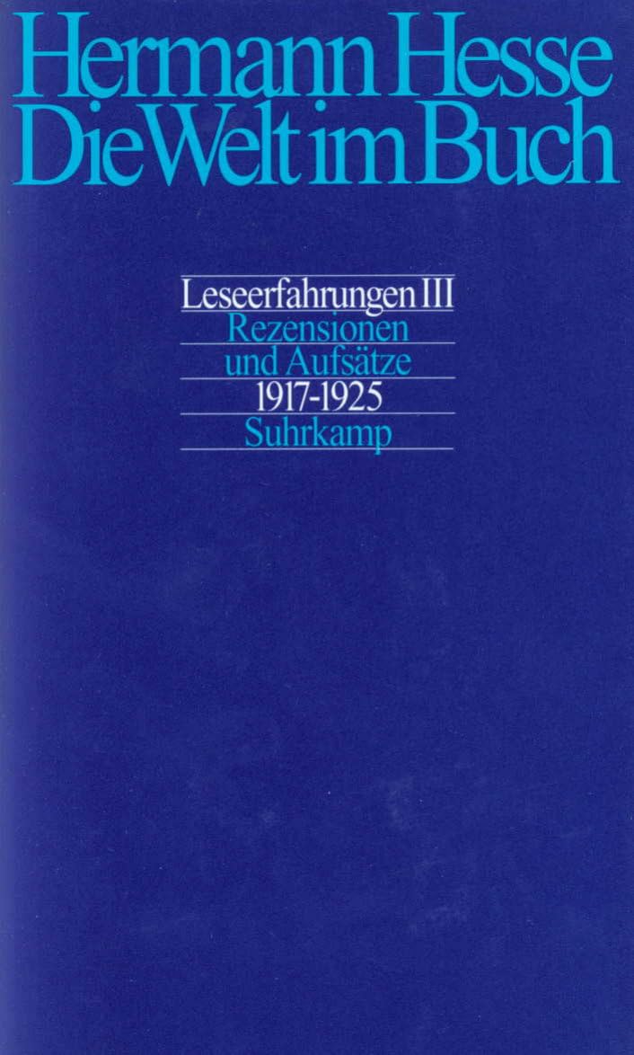 Die Welt im Buch: Leseerfahrungen III Contemporary literature
