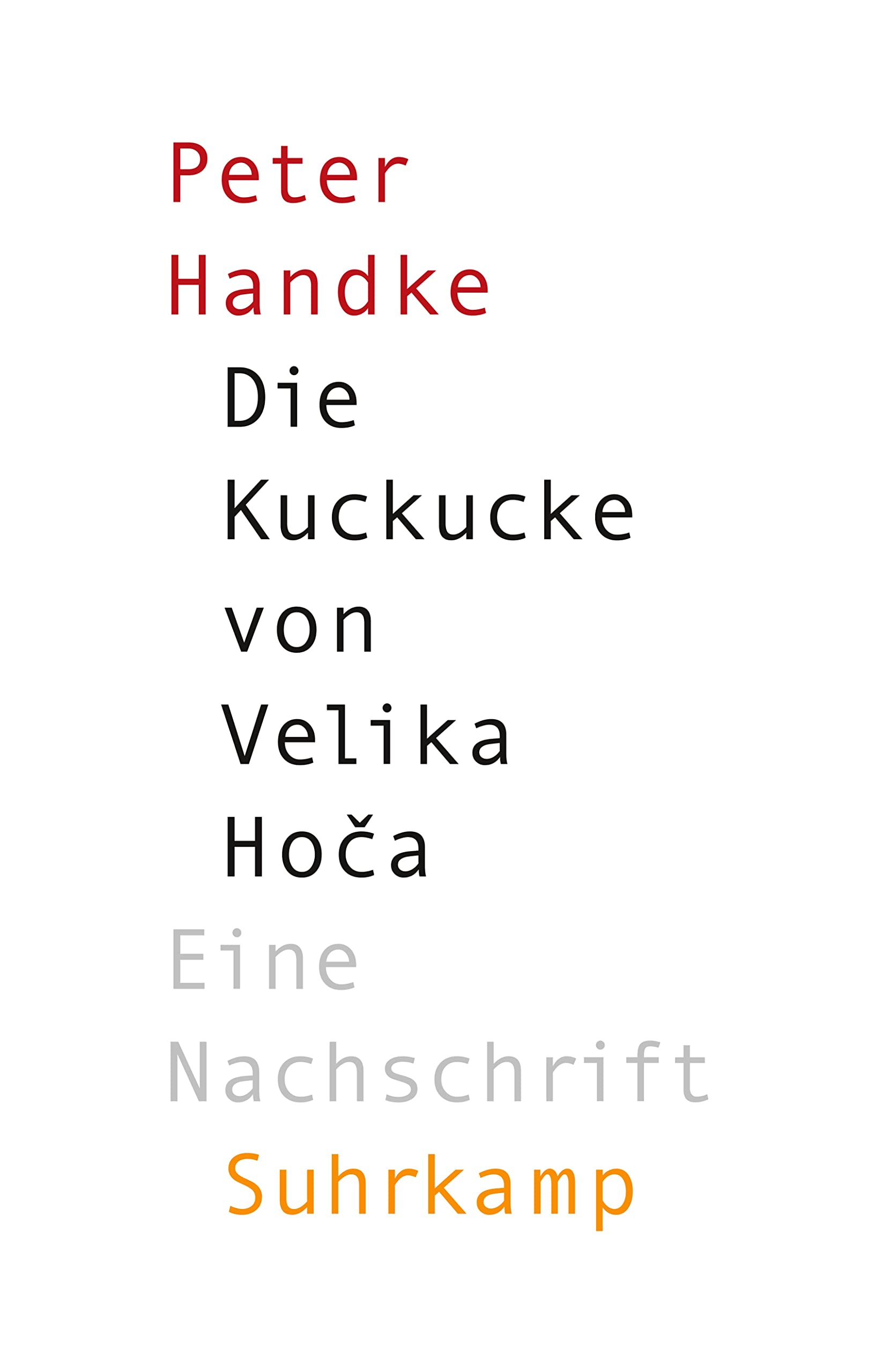 Die Kuckucke von Velika Hoca: Eine Nachschrift Contemporary literature