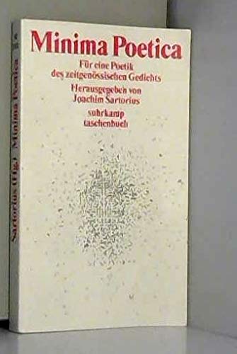 Minima Poetica: Für eine Poetik des zeitgenössischen Gedichts (suhrkamp taschenbuch) Poetry