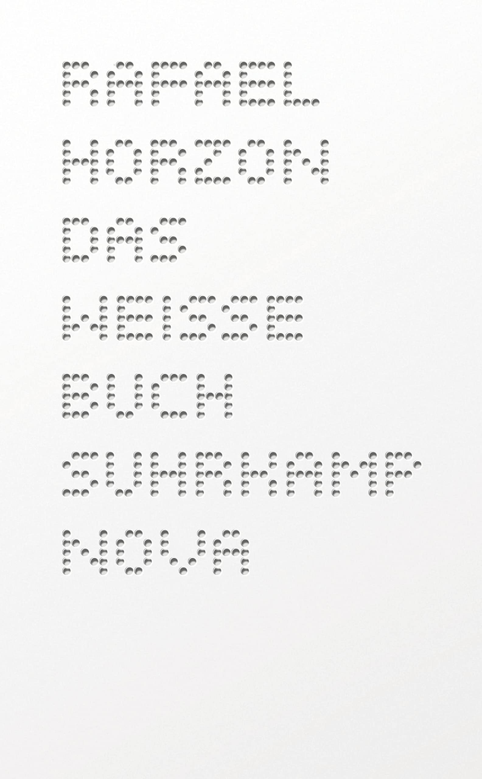 Das Weisse Buch (suhrkamp taschenbuch) Contemporary literature