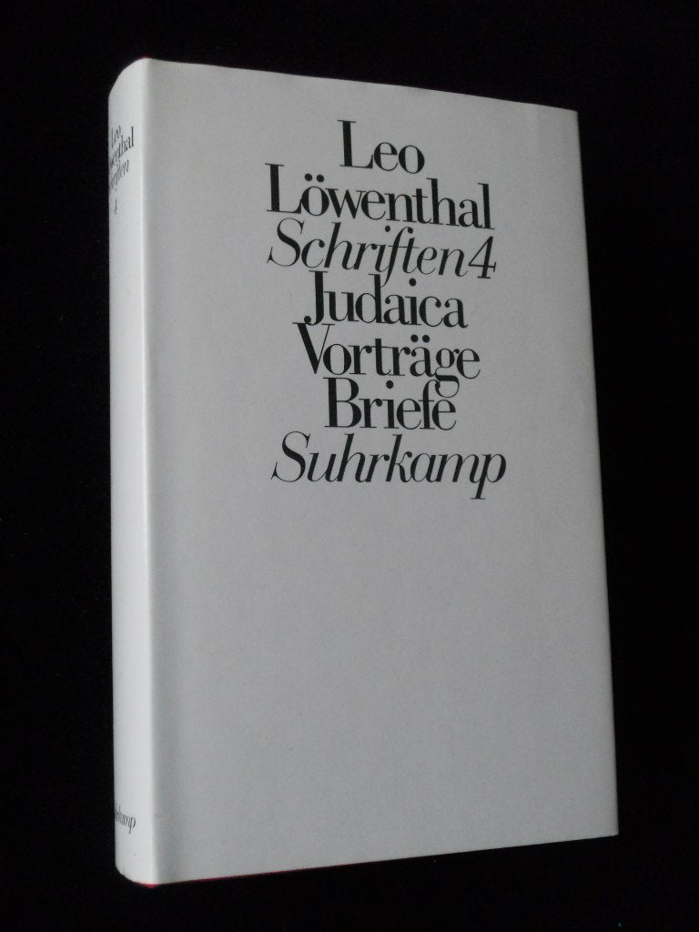 Schriften / Judaica, Vorträge, Briefe Essays & Short Stories