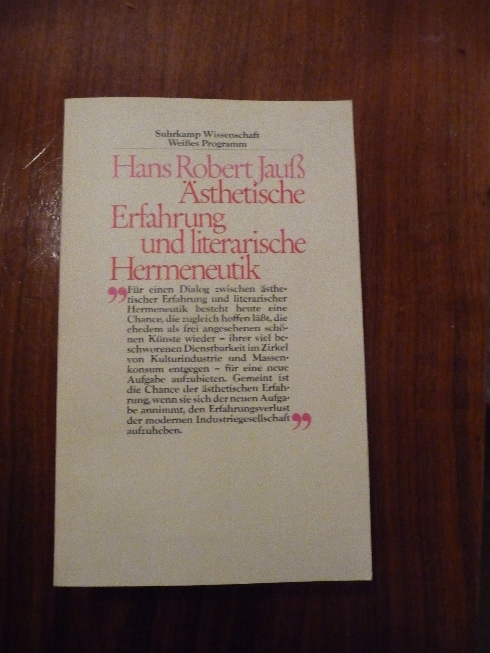 ästhetische erfahrung und literarische hermeneutik. Books
