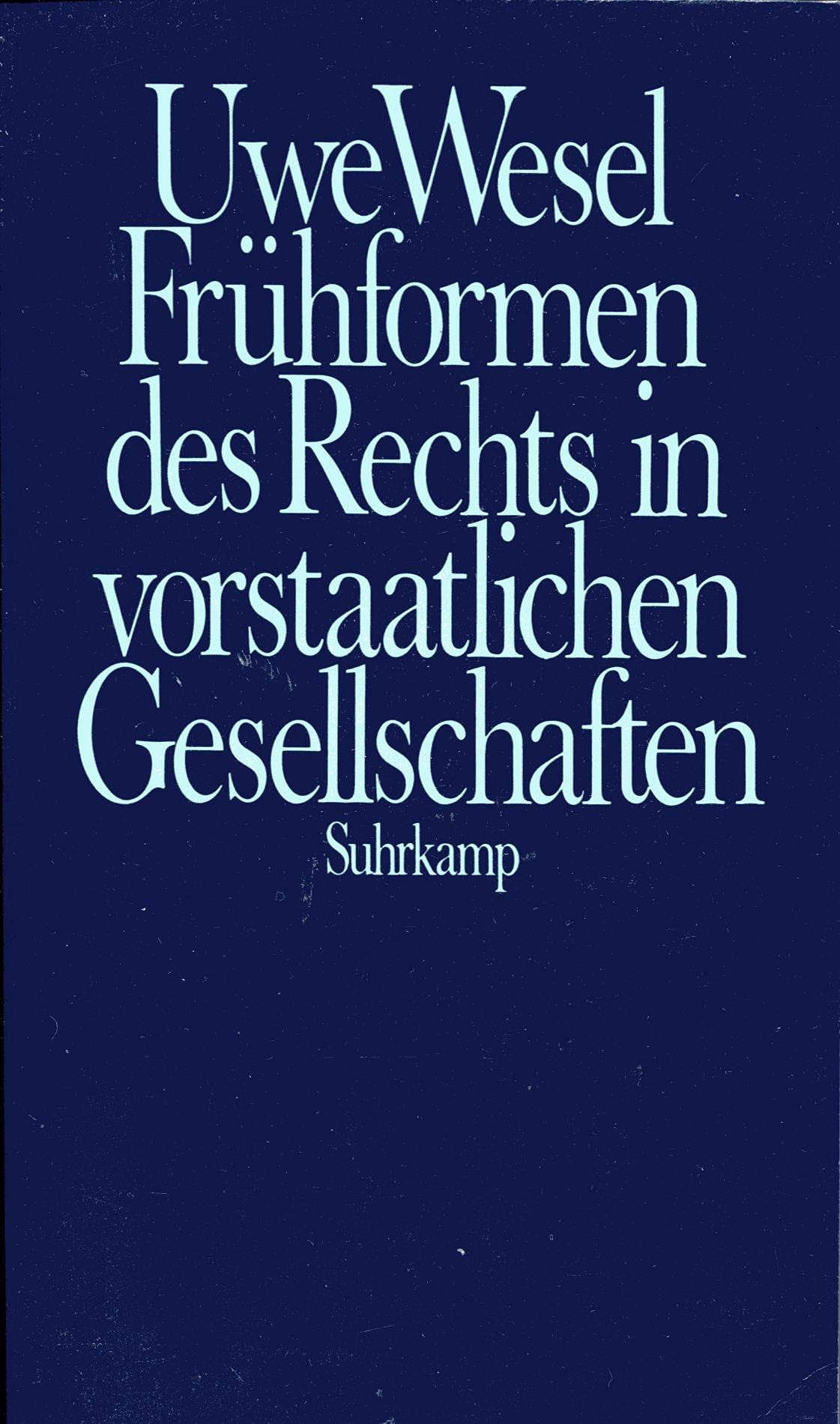 Frühformen des Rechts in vorstaatlichen Gesellschaften: Umrisse einer Frühgeschichte des Rechts bei Sammlern und Jägern und akephalen Ackerbauern und Hirten Law