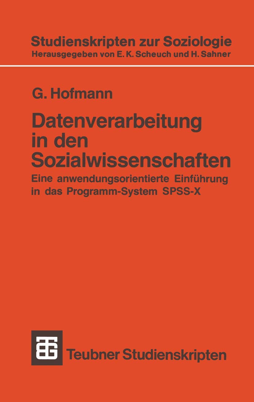 Datenverarbeitung in den Sozialwissenschaften Social Sciences