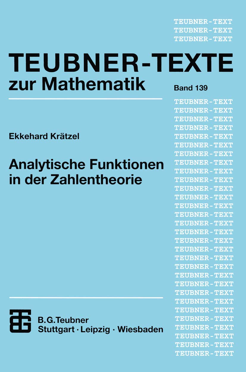 Analytische Funktionen in der Zahlentheorie Mathematics