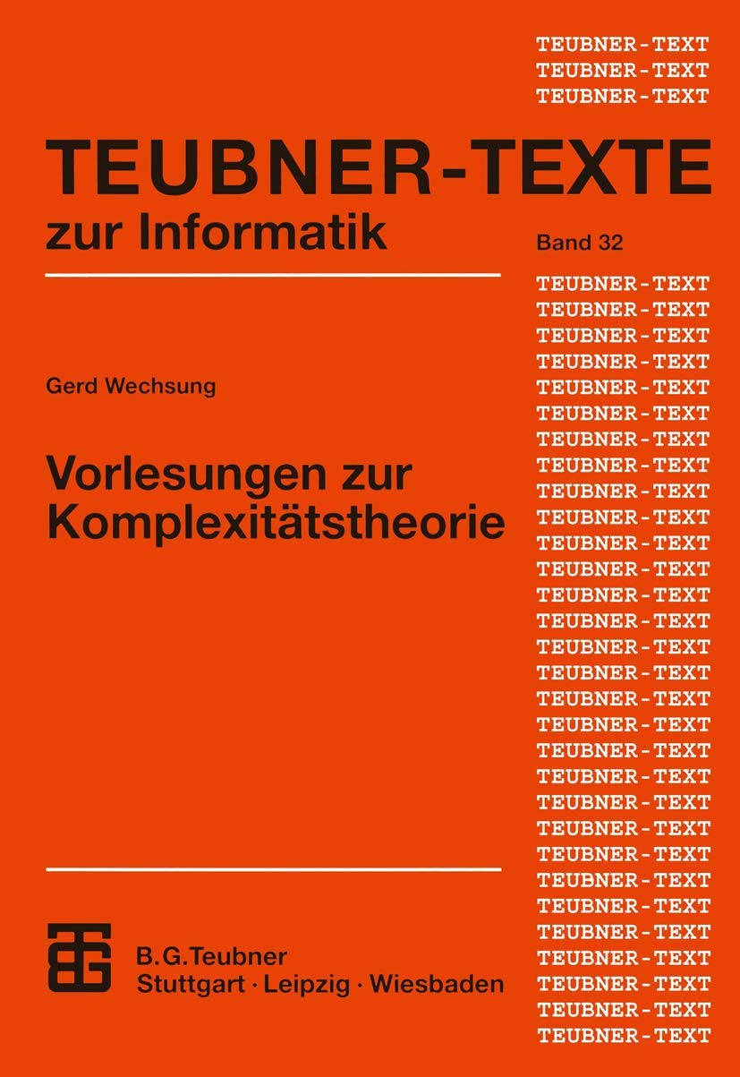 Vorlesungen zur Komplexitätstheorie Computer Science