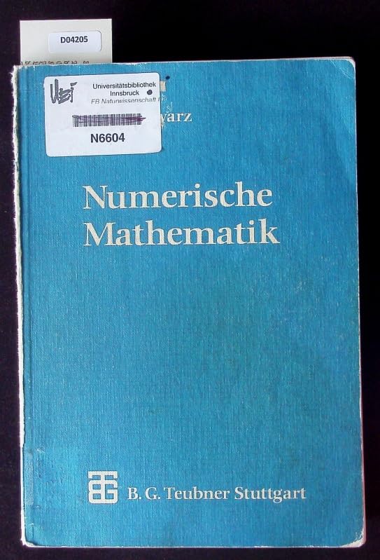 Numerische Mathematik - Schwarz, Hans R book