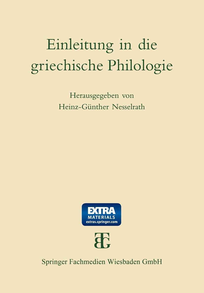 Einleitung in die griechische Philologie Contemporary literature