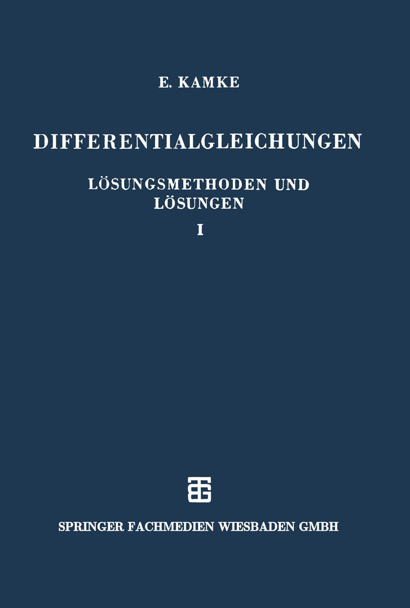 Differentialgleichungen, Bd.1, Gewöhnliche Differentialgleichungen Study Guides