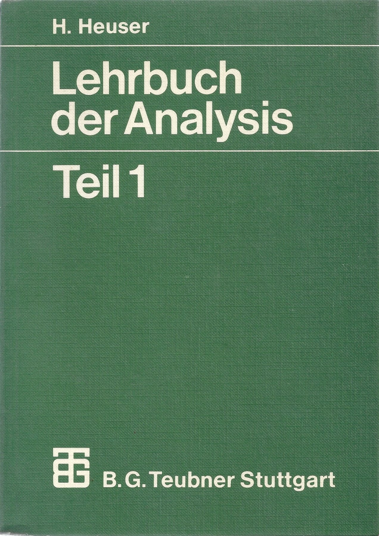 Lehrbuch der Analysis Books