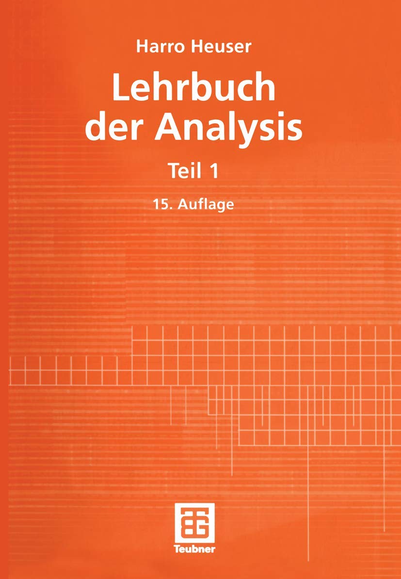 Lehrbuch der Analysis, Teil 1 Mathematics Books