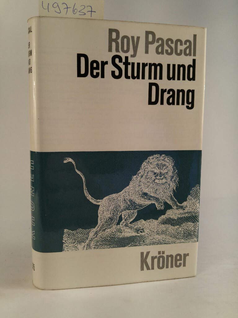 Der Sturm und Drang (Kröners Taschenausgaben (KTA)) Film, Art & Culture