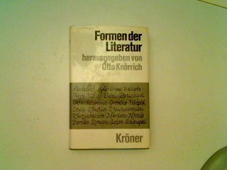 Formen der Literatur in Einzeldarstellungen Books