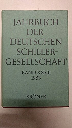 Jahrbuch der Deutschen Schillergesellschaft. 27. Jahrgang 1983. Books