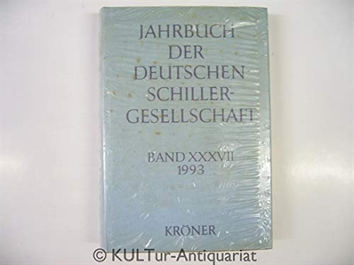 Jahrbuch der Deutschen Schillergesellschaft,Band 37, 1993 Books