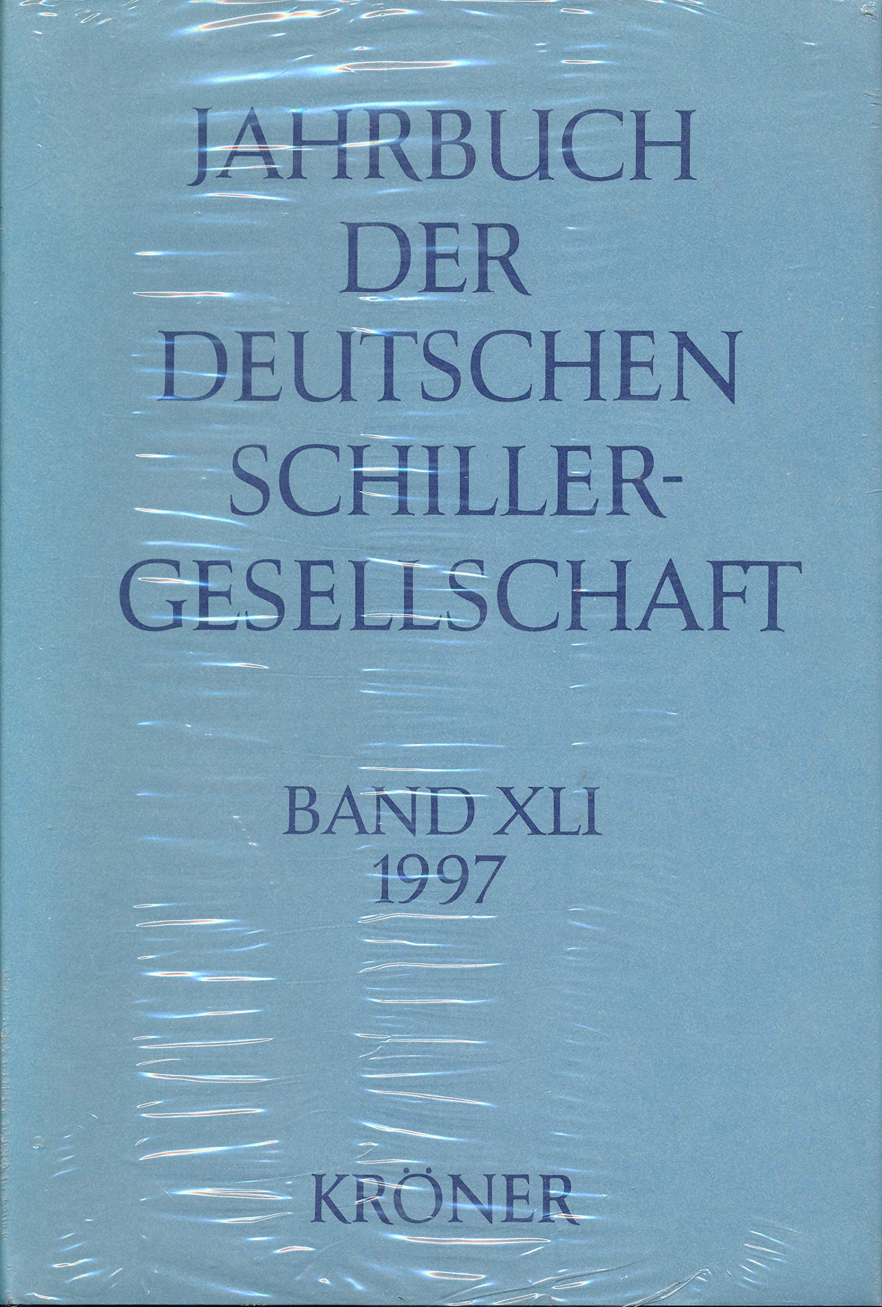 Jahrbuch der Deutschen Schillergesellschaft 1997. Band 41 Books