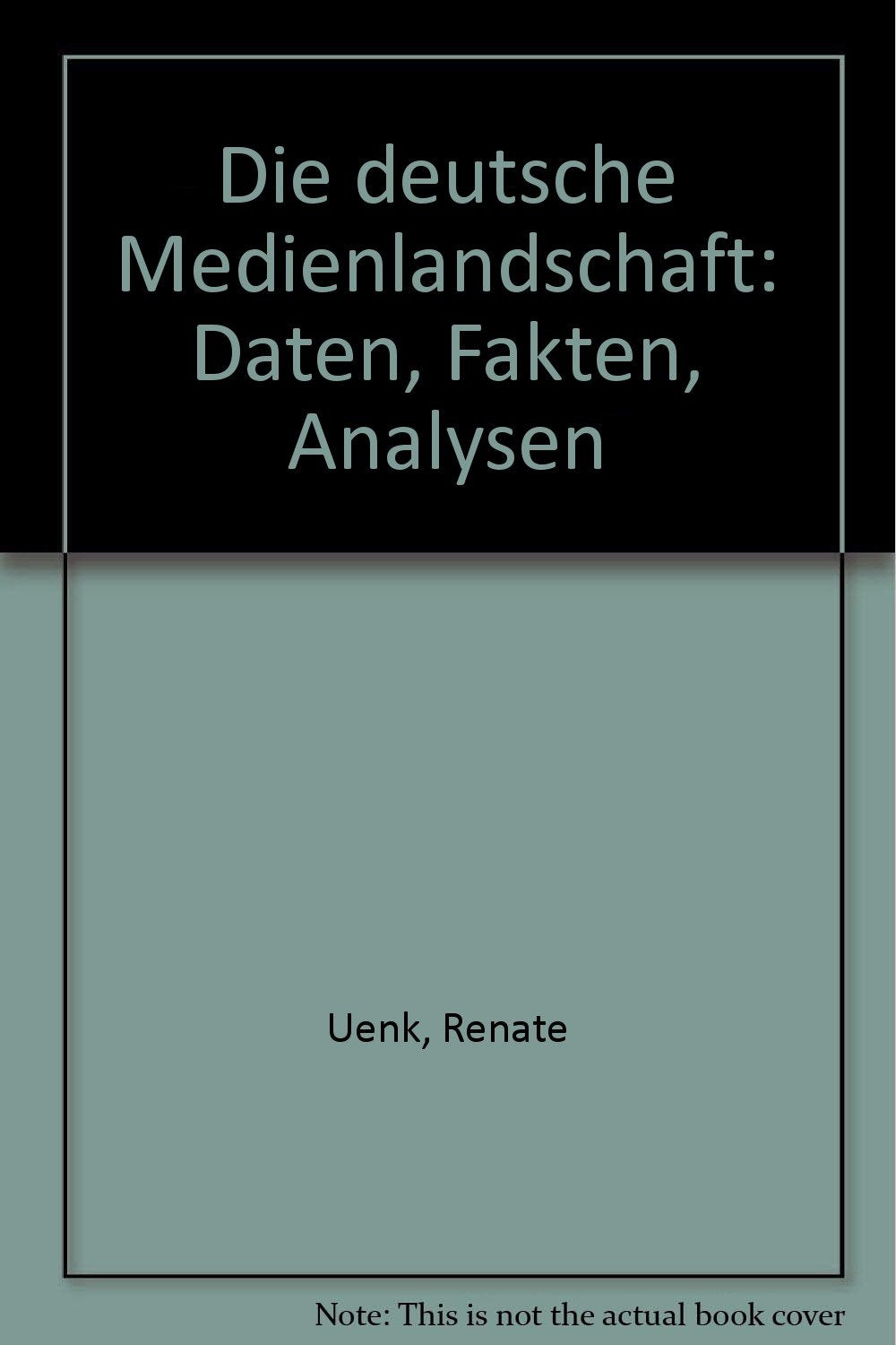 Die deutsche Medienlandschaft. Daten, Fakten, Analysen Social Sciences