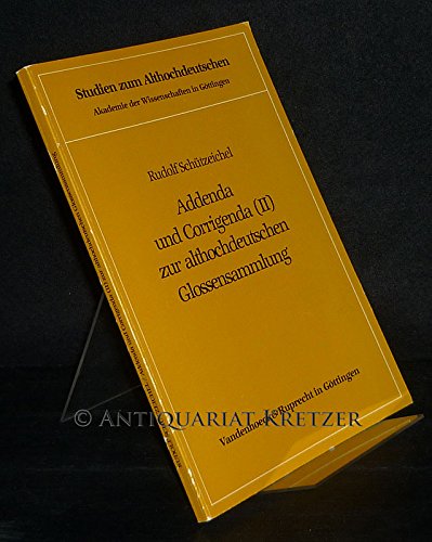 Addenda und Corrigenda (II) zur althochdeutschen Glossensammlung Politics & History