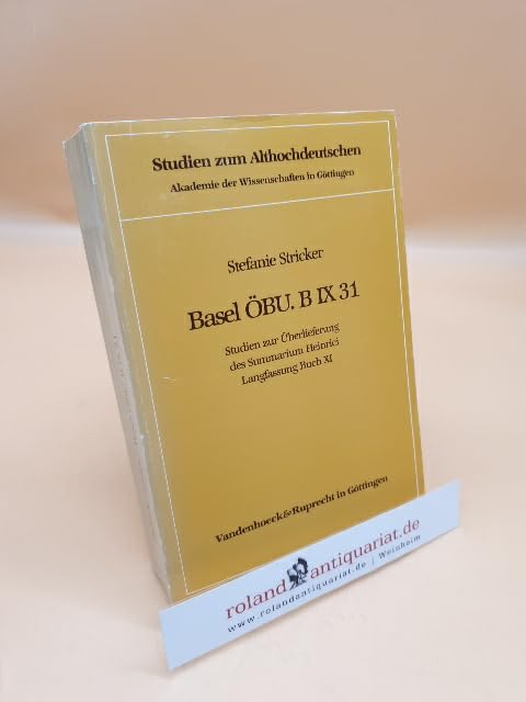 Basel, ÖBU. B IX 31: Studien zur Überlieferung des Summarium Heinrici, Langfassung, Buch XI Books