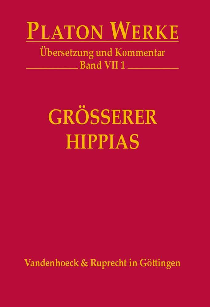 VII 1 Größerer Hippias Philosophy Books