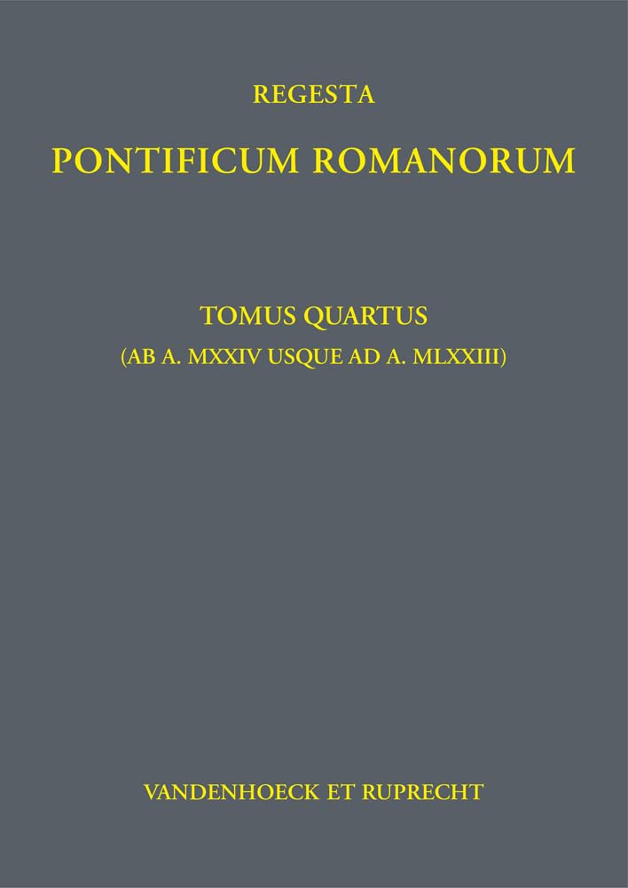 Jaffé. Regesta Pontificum Romanorum. / Regesta Pontificum Romanorum: Tomus quartus (ab a. MXXIV usque ad a. MLXXIII) Film, Art & Culture