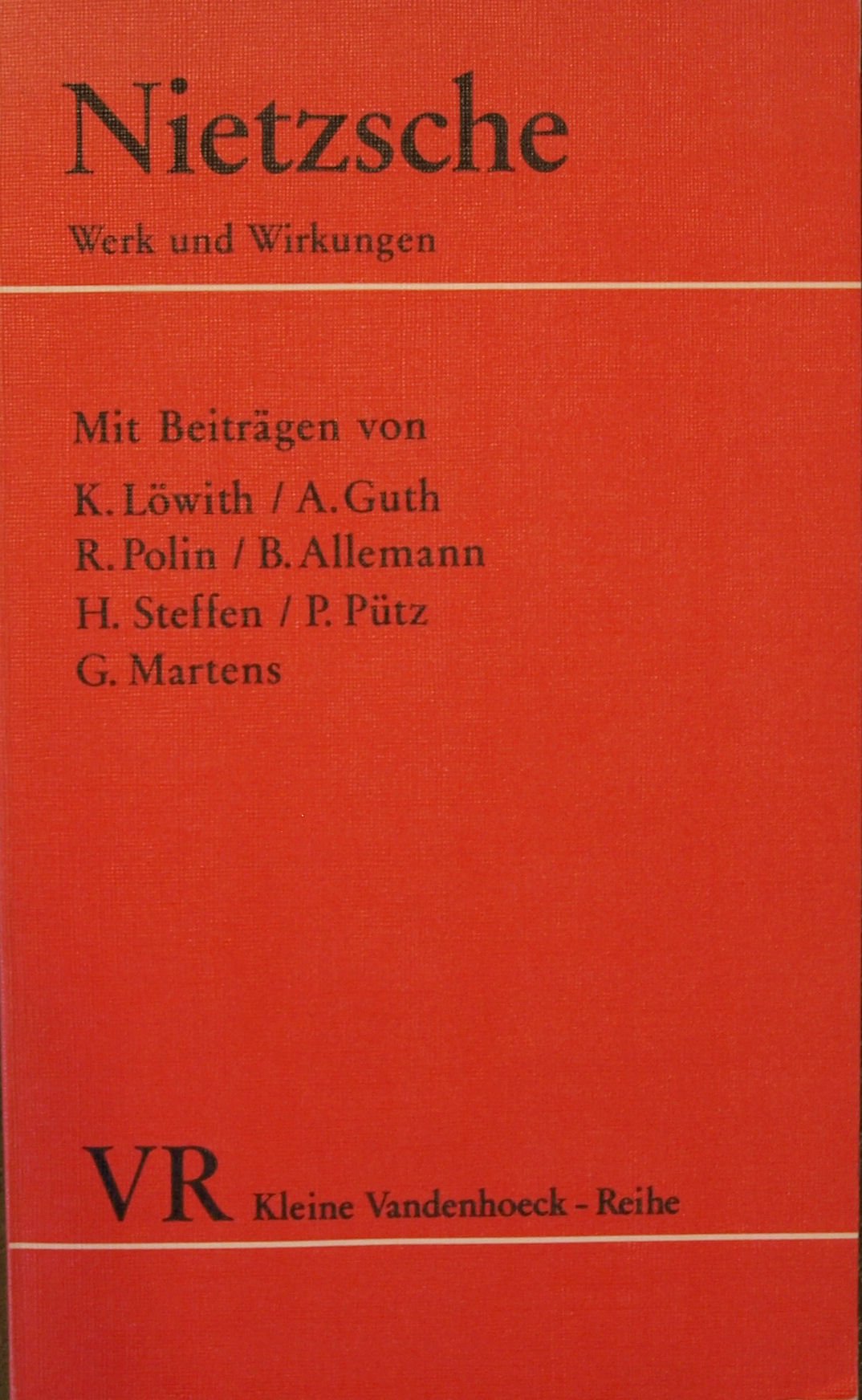Nietzsche: Werk und Wirkungen Books