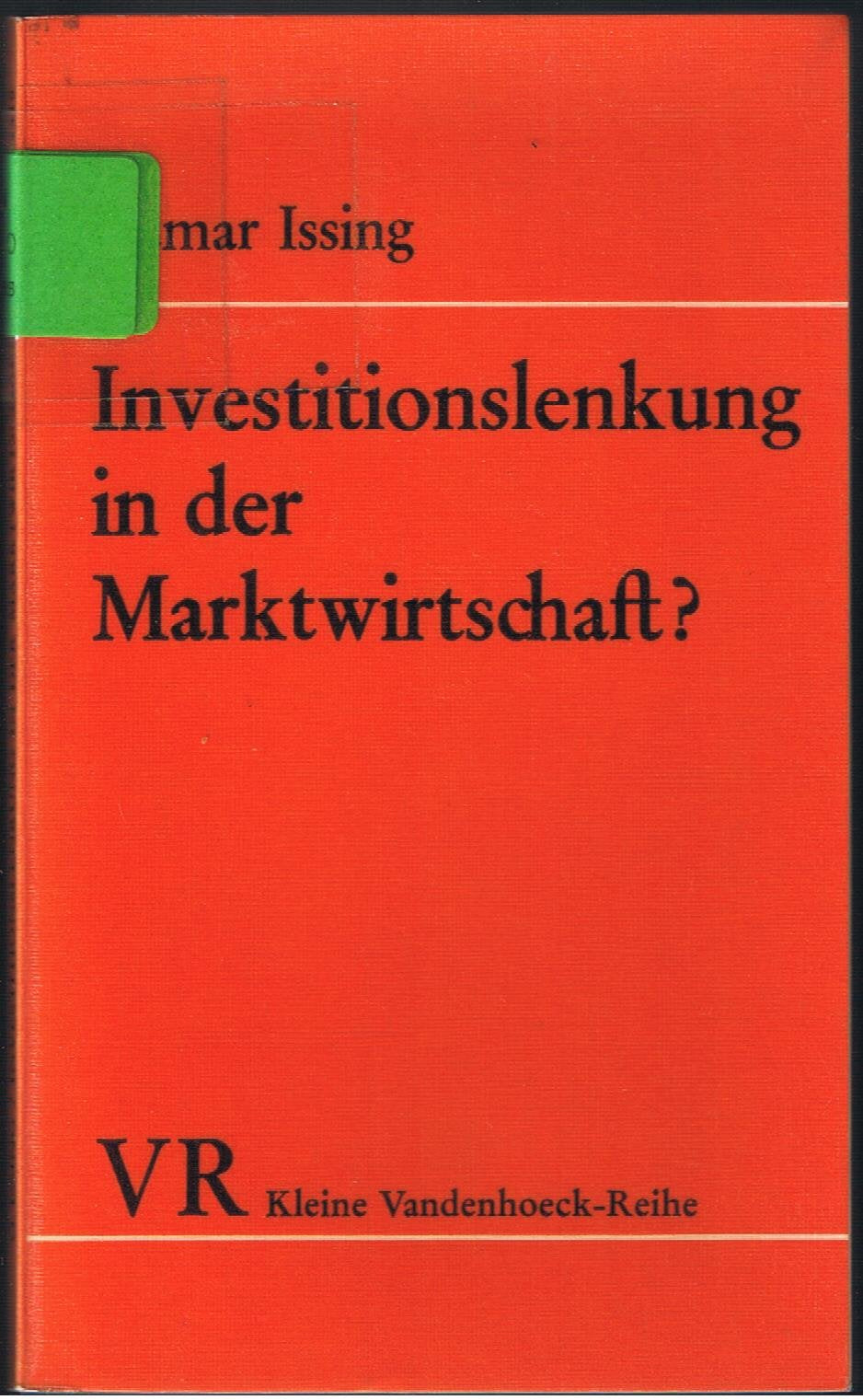 Investitionslenkung in der Marktwirtschaft Law