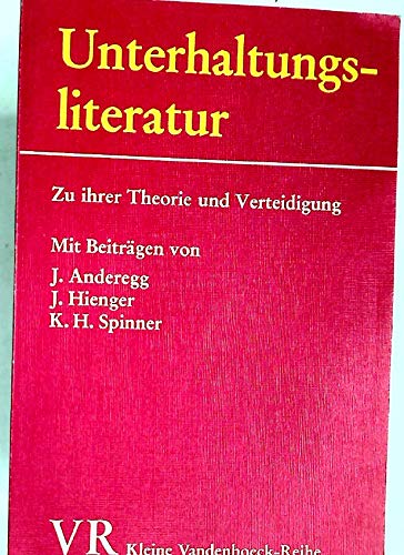 Unterhaltungsliteratur. Zu ihrer Theorie und Verteidigung Books