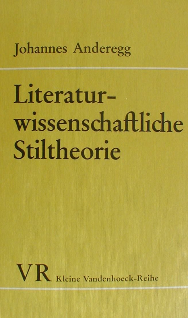 Literaturwissenschaftliche Stiltheorie Books