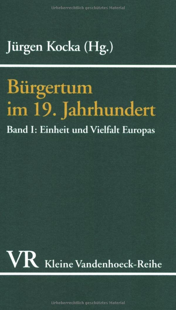 Bürgertum im 19. Jahrhundert. Band 1: Einheit und Vielfalt Europas Business, Finance & Career