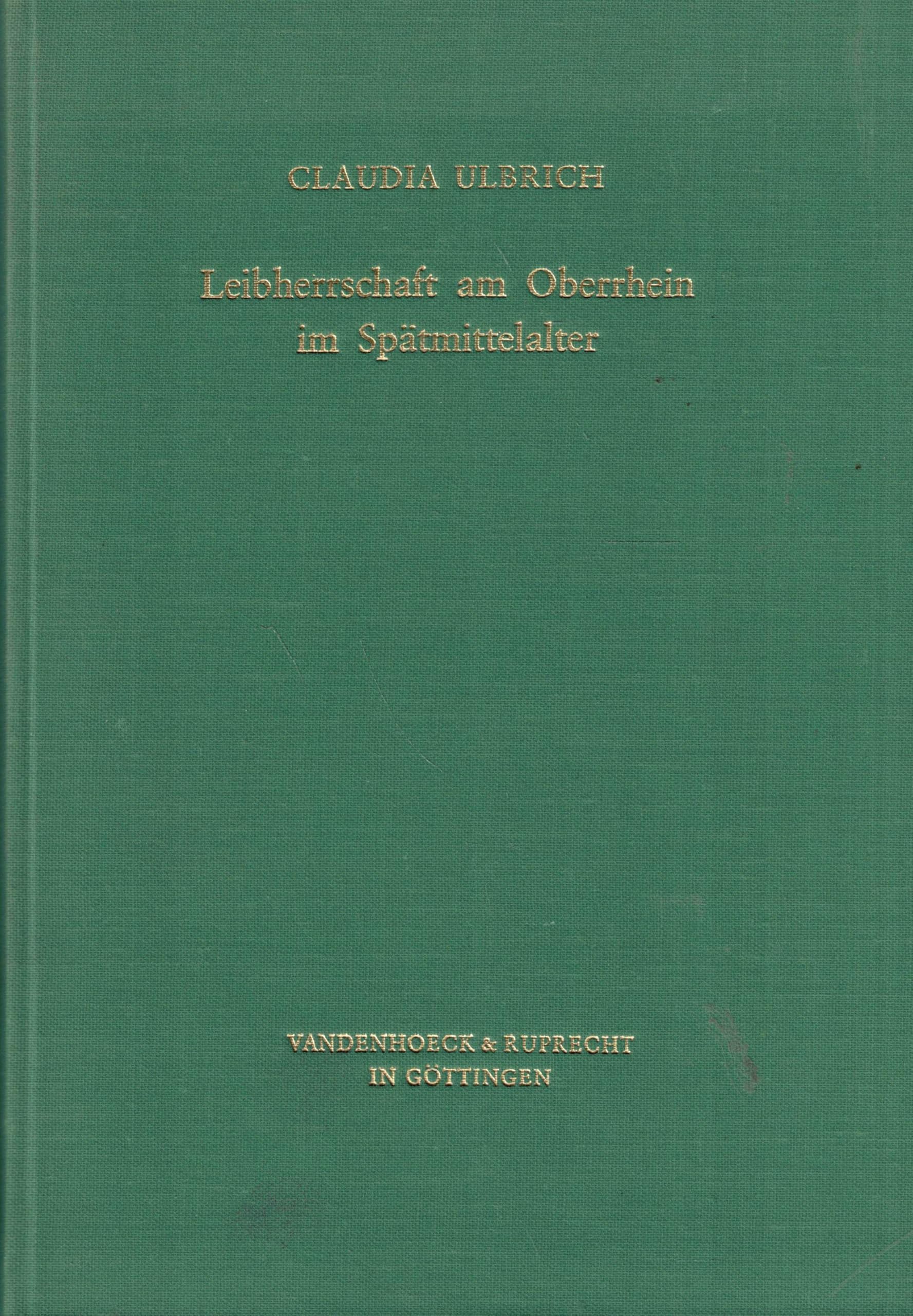 Leibherrschaft Am Oberrhein Im Spatmittelalter book