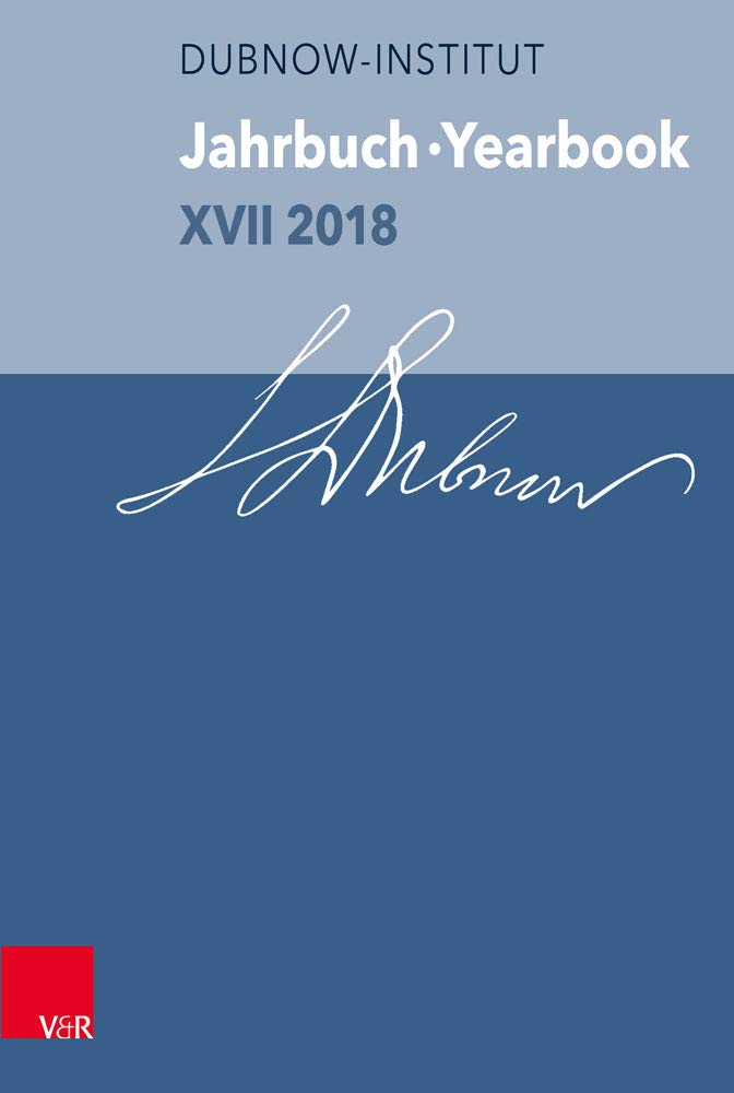 Jahrbuch des Simon-Dubnow-Instituts /Simon Dubnow Institute Yearbook / Jahrbuch des Dubnow-Instituts /Dubnow Institute Yearbook XVII/2018 Contemporary literature