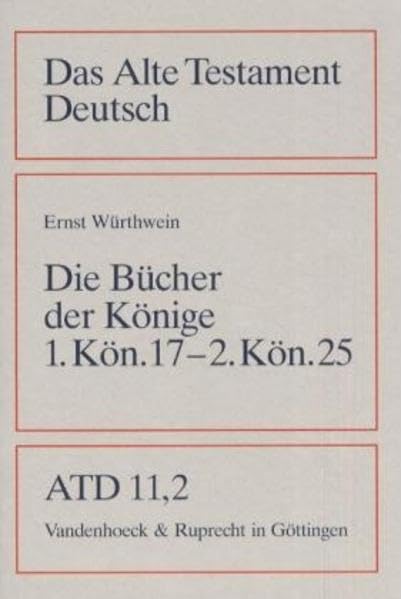 Das Alte Testament Deutsch (ATD), Tlbd.11/2, Die Bücher der Könige: 1. Kön 17-2. Kön 25 (Das Alte Testament Deutsch: Neues Göttinger Bibelwerk) Film, Art & Culture