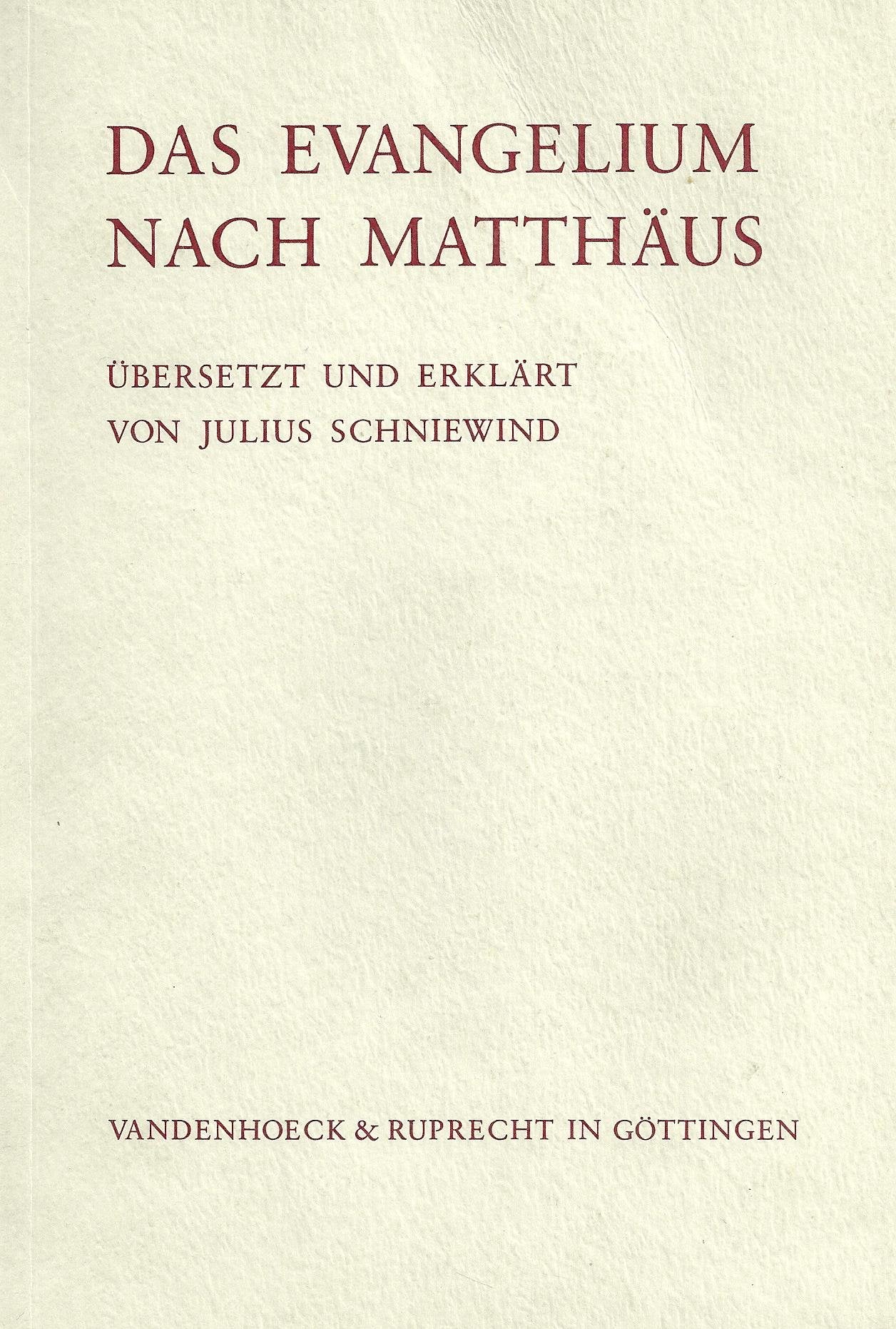 Das Evangelium nach Matthäus Religion & Esotericism