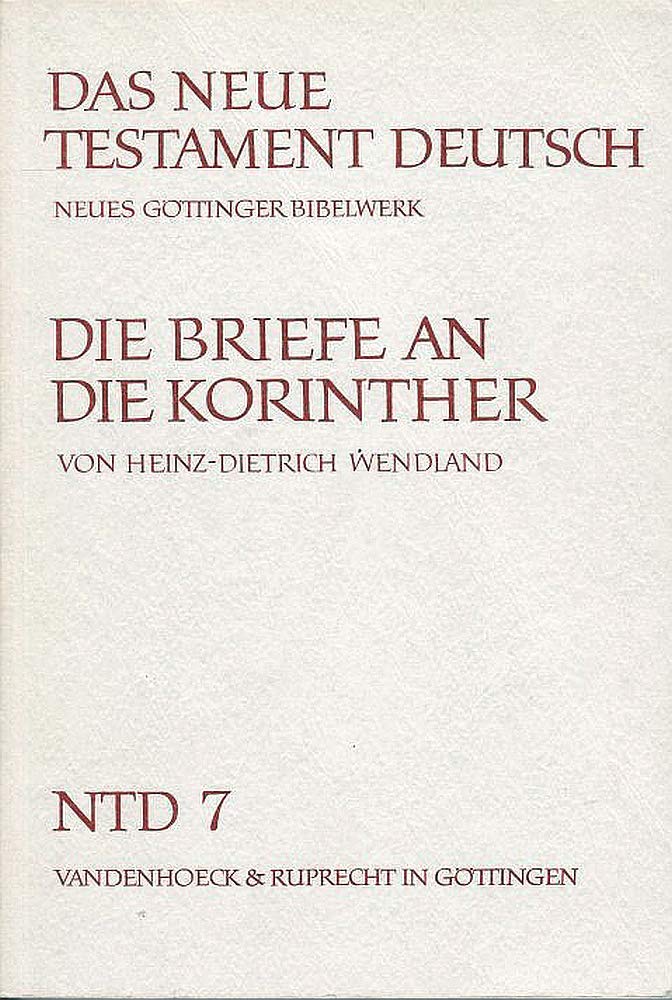 Die Briefe an die Korinther NTD 7 Books