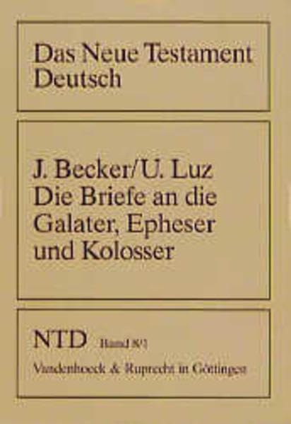 Die Briefe an die Galater, Epheser und Kolosser Essays & Short Stories