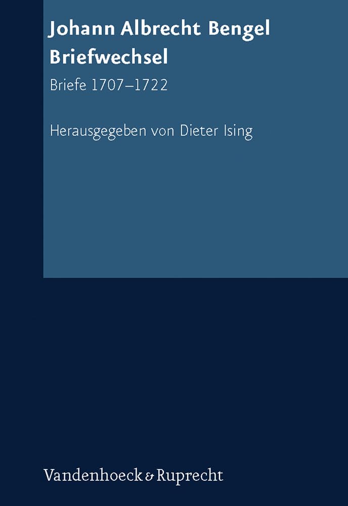 Texte zur Geschichte des Pietismus Abt. VI: Johann Albrecht Bengel, Briefwechsel 1: Briefe 1707 - 1722: Bd 1 Essays & Short Stories