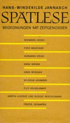 Spätlese.: Begegnungen mit Zeitgenossen Books