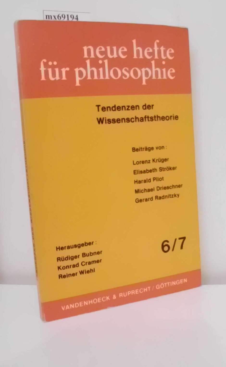 Neue Hefte für Philosophie 6/7: Tendenzen der Wissenschaftstheorie Books