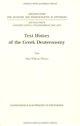 Text History of the Greek Deuteronomy (Abhandlungen Der Akademie Der Wissenschaften Zu Gottingen. Philologisch-historische Klasse. Dritte F, 106, Band 106) Film, Art & Culture